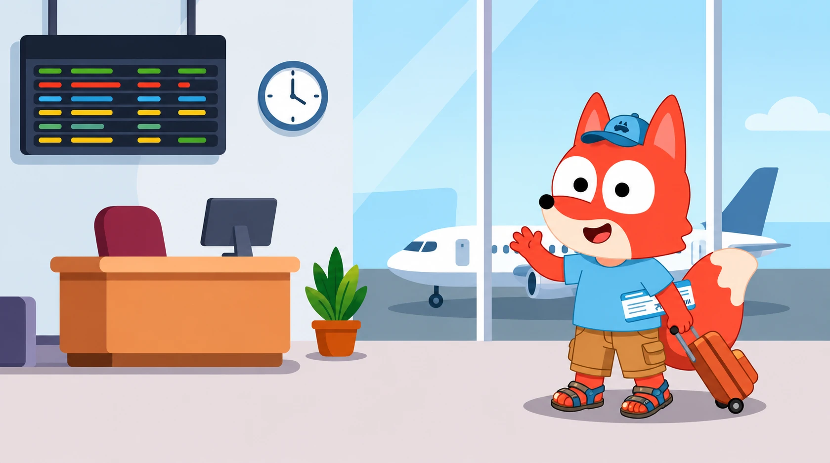 Rusty at the airport